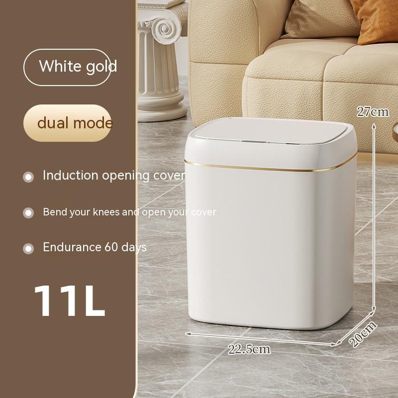Smart Trash Can With Lid For Bedroom And Living Room Kitchen Storage Box Trash Can Induction Small Car Box Automatic Smart Dustbin Smart Trash Bin - Noventis Home