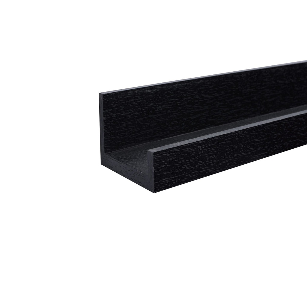 Floating Shelves 18.11 Wall Mounted Wood Shelves For Bathroom, Bedroom, Living Room, Kitchen, Hanging Shelf For Books Storage Decor With Invisible Brackets, Black - Noventis Home
