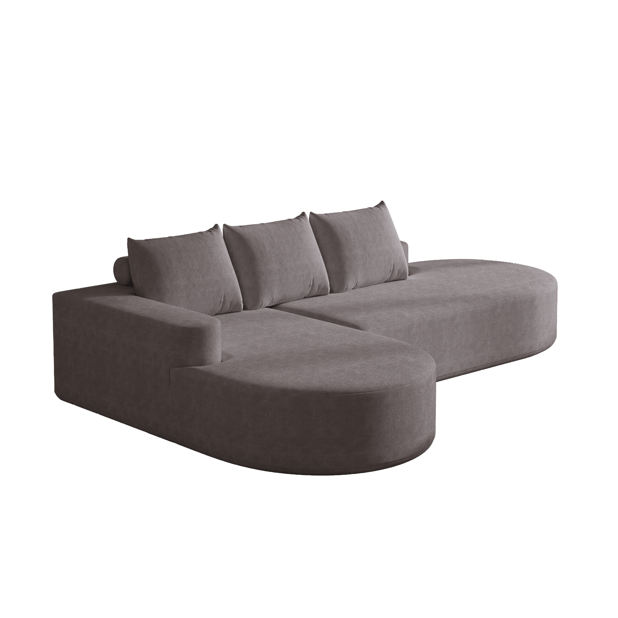 Modern Curved Sofa ,Chenille Upholstered Sectional Sofa Couch Set,Modular 108.5 L Shaped Sectional Living Room Sofa Set With 3 Pillows,Free Combination Sofa Couch For Living Room,Bedroom - Noventis Home