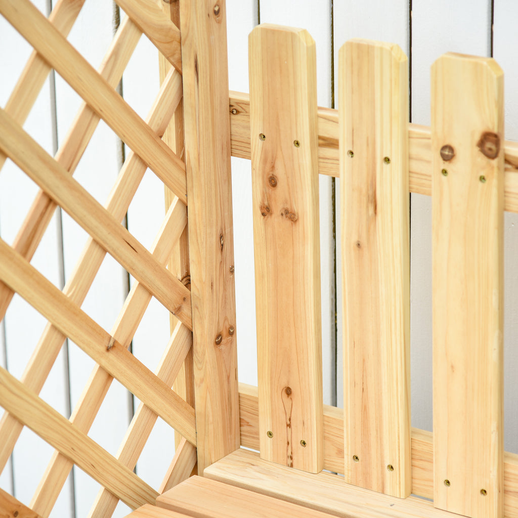 Tuinbank met Boogpergola, Natuurlijk Dennenhout met Beschermend Vernis, 2 - persoons, Ergonomisch Design - Noventis Home