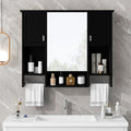 35'' X 28'' Modern Wall Mounted Bathroom Storage Cabinet, Bathroom Wall Cabinet With Mirror, Medicine Cabinet With Towels Bar - Noventis Home
