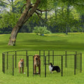 Dog Playpen, 40 Inch 16 Panels Puppy Playpen, Dog Exercise Pen For Large Medium Small Dogs, Foldable Dog Pen With Doors For RV, Camping, Yard - Noventis Home
