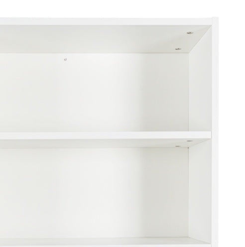 Grote Keukenkast 160 cm, Vrijstaande Voorraadkast met 4 Deuren, 4 Lades en Magnetronplank, Wit