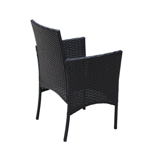 4 PC Rattan Patio Furniture Set Outdoor Patio Cushioned Seat Wicker Sofa Beige Cushion - Noventis Home