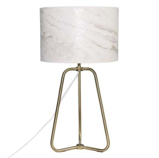New Design Small Modern Stylish Desk Lamp In Stock In The United States, Easy To Install, Optima Marble Lampshade Table Lamp - Bronze 110V Metal Online Shift Switch, Used For Bedside Table Lamp - Noventis Home