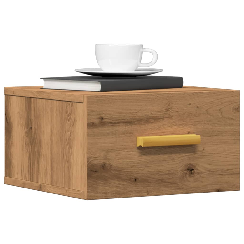 Wandgemonteerde Nachtkastjes 35x35x20cm - Set van 2 - Noventis Home