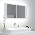 LED bathroom mirror cabinet 90x Acrylic LED bathroom mirror cabinet concrete grey 90x - Noventis Home