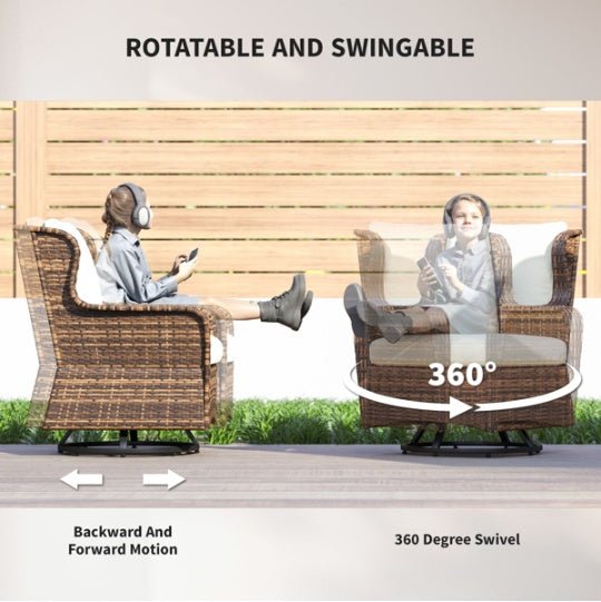 Pieces Patio Furniture Set - Noventis Home