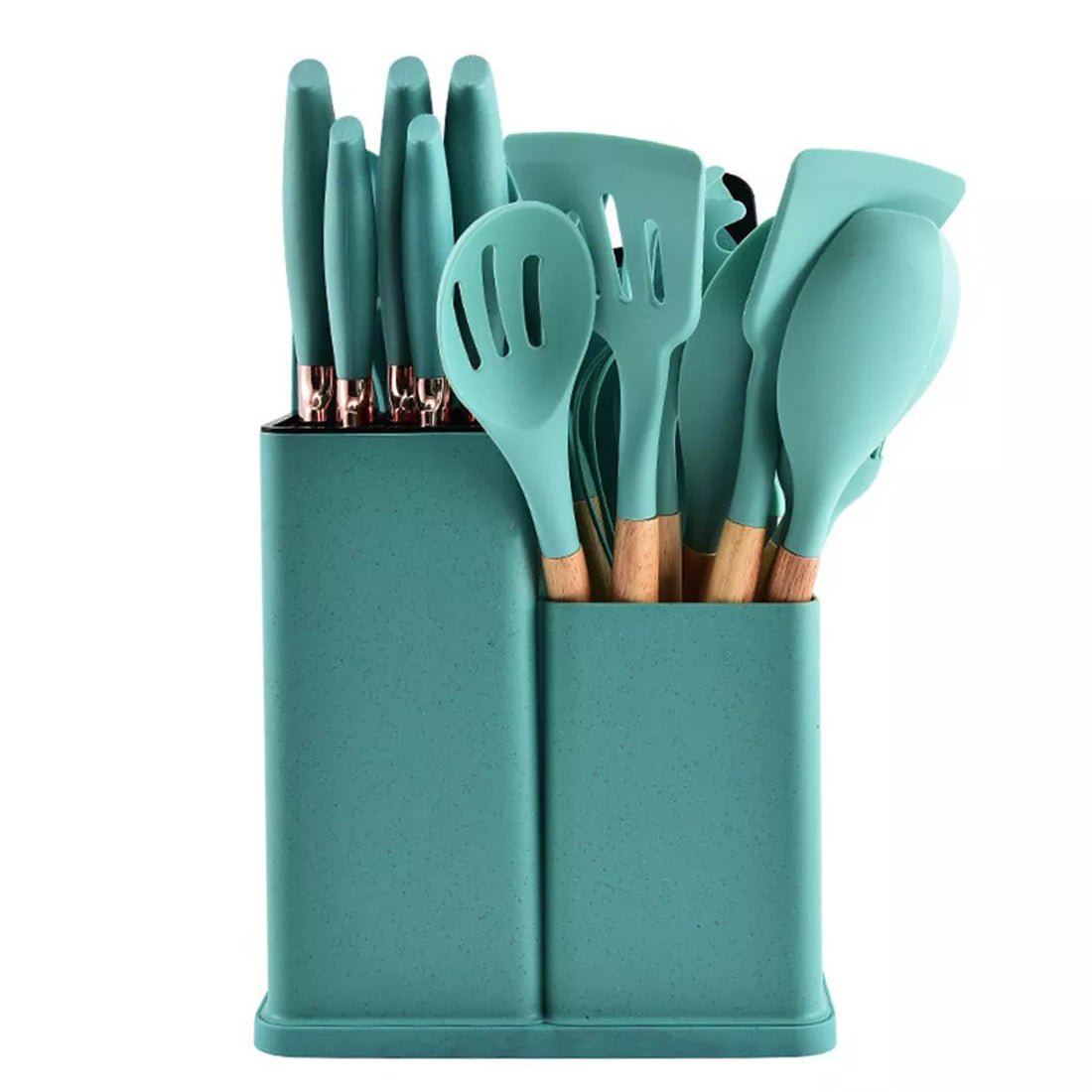 19pcs Set Non - Stick Silicone Kitchen Utensil Spatula Spoon Cooking Cookware Gift - Noventis Home