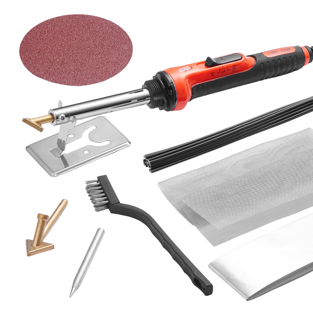 Plastic Welder Kit, 60W/100W Dual - Power Plastic Welding Soldering Iron With 3 Welding Tips And 20 Welding Rods, Professional Plastic Repair Welding Tool For Car Bumper, Kayaks, Toys, Electronics - Noventis Home